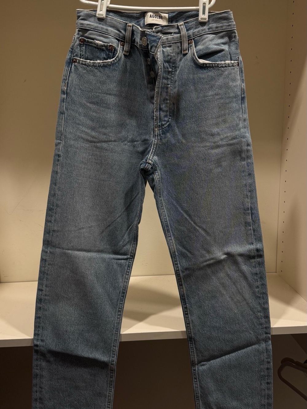 Agolde Straight Jeans in Faded Blue